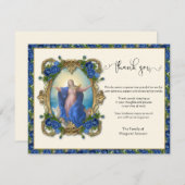 Religiöse katholische Jungfrau Mary Condolence Dan Dankeskarte (Vorne/Hinten)