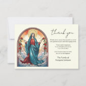 Religiöse katholische Jungfrau Mary Condolence Dankeskarte (Vorderseite)