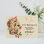 Religiöse katholische Jungfrau Mary Condolence Dankeskarte (Stehend Vorderseite)