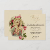 Religiöse katholische Jungfrau Mary Condolence Dankeskarte (Vorne/Hinten)