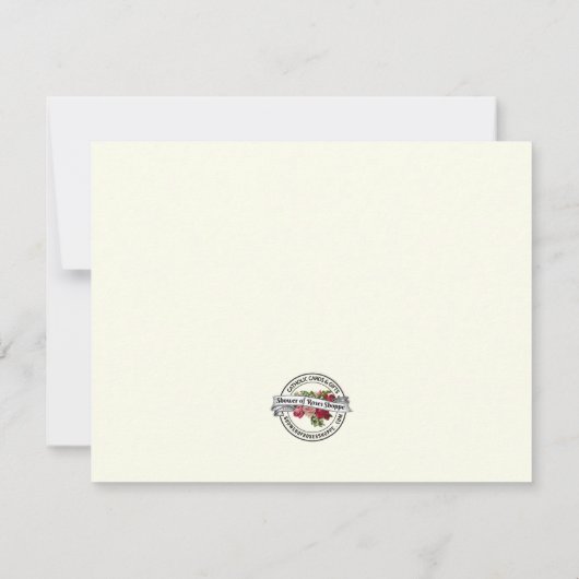 Religiöse katholische Jungfrau Mary Floral Elegant Dankeskarte (Rückseite)