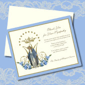 Religiöse katholische Jungfrau Mary Floral Elegant Dankeskarte