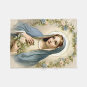 Religiöse katholische Jungfrau Mary Floral Fleecedecke (Vorderseite (Horizontal))