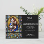 Religiöse katholische Jungfrau Mary Jesus Beileid Dankeskarte (Stehend Vorderseite)