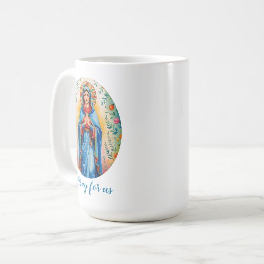 Religiöse katholische Maria Kaffeetasse (Vorderseite Links)