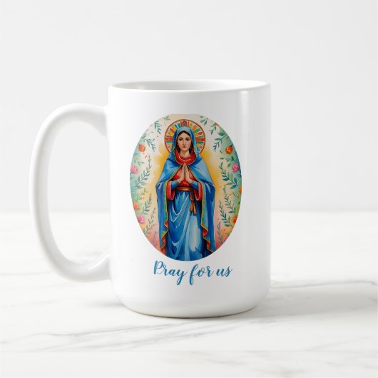 Religiöse katholische Maria Kaffeetasse (Links)