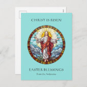 Religiöse katholische Osterfeier Auferstehung Feiertagspostkarte (Vorne/Hinten)