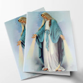 Religiöse katholische Radiant Mary Beileid Beerdig Karte