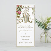 Religiöse katholische Requiem Begräbnismesse biete Karte (Stehend Vorderseite)