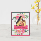 Religiöse katholische St. Therese Gebet Novena Karte (Gelbe Blume)