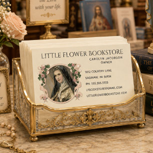 Religiöse katholische St. Therese Kleine Blume Ros Visitenkarte