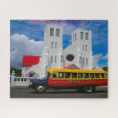 Religiöse Kirche Samoa.Weihnachtsgrüße Puzzle (Horizontal)