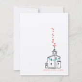 Religiöse Kirche Wir gehen zur Kapellhochzeit Einladung (Rückseite)