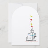 Religiöse Kirche Wir gehen zur Kapellhochzeit Einladung (Rückseite)