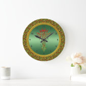 Religiöse Kreuzmauer Große Wanduhr (Zuhause)