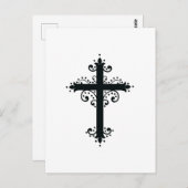 Religiöse Kreuzung mit einem Ornament Postkarte (Vorne/Hinten)