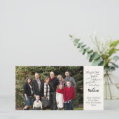 Religiöse Krippe Foto Weihnachtskarte KJV Verse Ankündigung (Stehend Vorderseite)