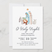 Religiöse Krippe Weihnachtsfeier Einladung (Vorderseite)