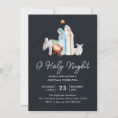Religiöse Krippe Weihnachtsfeier Einladung (Vorderseite)