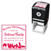 Religiöse Krippe Weihnachtszeit-Rücksendeadresse Permastempel (Beispiel)