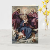 Religiöse Krönung der Jungfrau Dreifaltigkeit Karte (Gelbe Blume)