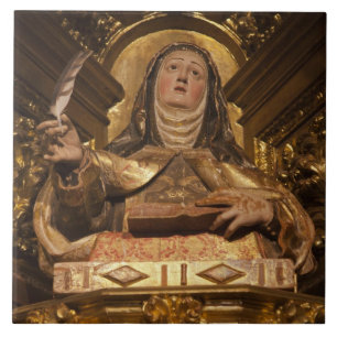 Religiöse Kunst, die Santa Teresa darstellt Fliese