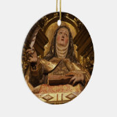 Religiöse Kunst, die Santa Teresa repräsentiert Keramikornament (Rechts)