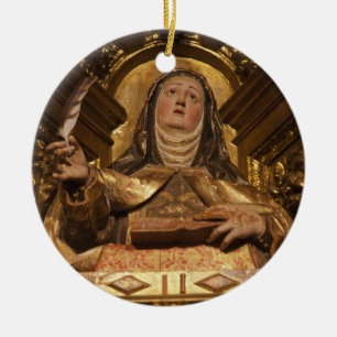 Religiöse Kunst, die Santa Teresa repräsentiert Keramikornament
