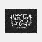 Religiöse Kunst: Glauben an Gottes Schriftendesign Fleecedecke (Vorderseite (Horizontal))