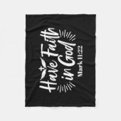 Religiöse Kunst: Glauben an Gottes Schriftendesign Fleecedecke (Vorderseite)