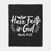 Religiöse Kunst: Glauben an Gottes Schriftendesign Fleecedecke (Vorderseite)