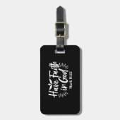 Religiöse Kunst: Glauben an Gottes Schriftendesign Gepäckanhänger (Vorderseite vertikal)