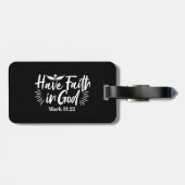 Religiöse Kunst: Glauben an Gottes Schriftendesign Gepäckanhänger (Rückseite horizontal)