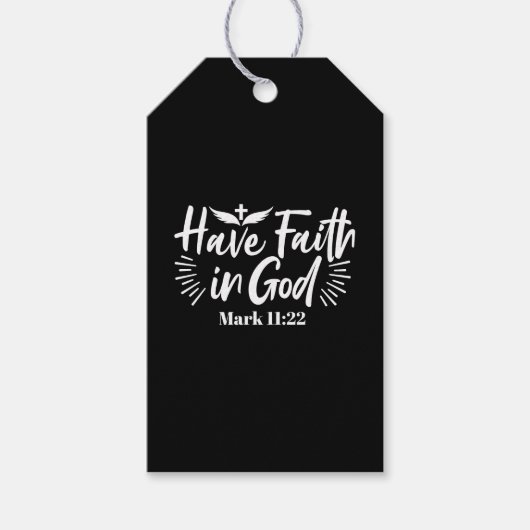 Religiöse Kunst: Glauben an Gottes Schriftendesign Geschenkanhänger (Vorderseite)