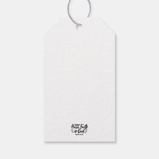 Religiöse Kunst: Glauben an Gottes Schriftendesign Geschenkanhänger (Rückseite)