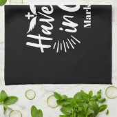 Religiöse Kunst: Glauben an Gottes Schriftendesign Geschirrtuch (Gefaltet)