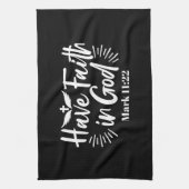 Religiöse Kunst: Glauben an Gottes Schriftendesign Geschirrtuch (Vertikal)