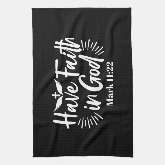 Religiöse Kunst: Glauben an Gottes Schriftendesign Geschirrtuch (Vertikal)