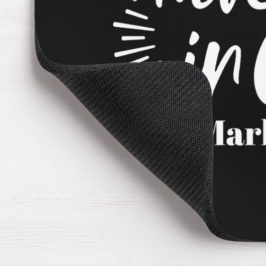 Religiöse Kunst: Glauben an Gottes Schriftendesign Mousepad (Ecke)