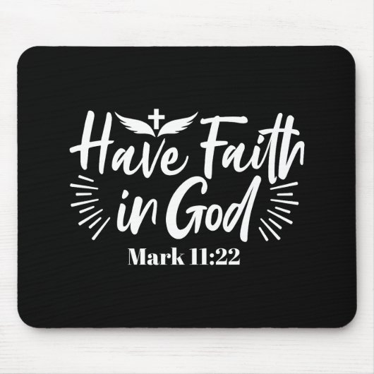 Religiöse Kunst: Glauben an Gottes Schriftendesign Mousepad (Vorne)