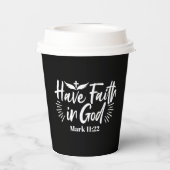 Religiöse Kunst: Glauben an Gottes Schriftendesign Pappbecher (Rückseite)