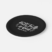 Religiöse Kunst: Glauben an Gottes Schriftendesign Pappteller (Schrägansicht)