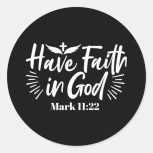 Religiöse Kunst: Glauben an Gottes Schriftendesign Runder Aufkleber