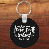 Religiöse Kunst: Glauben an Gottes Schriftendesign Schlüsselanhänger (Rückseite)
