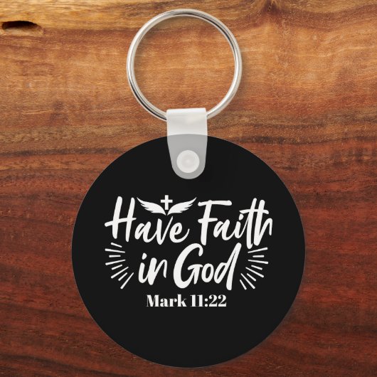 Religiöse Kunst: Glauben an Gottes Schriftendesign Schlüsselanhänger (Vorderseite)