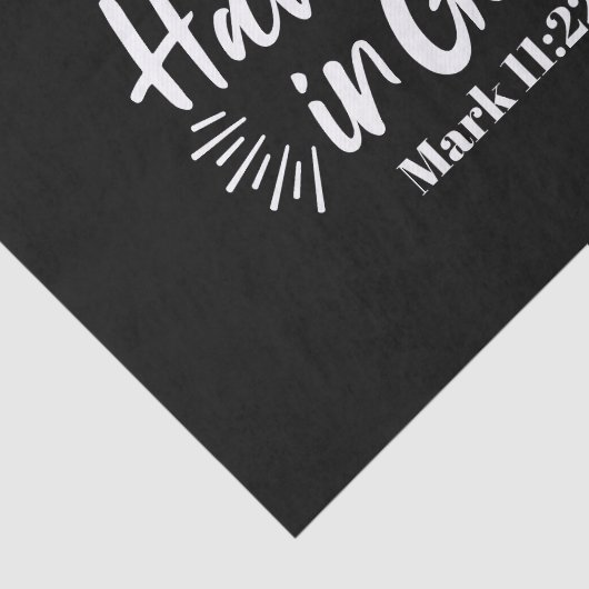 Religiöse Kunst: Glauben an Gottes Schriftendesign Seidenpapier (Ausschnitt)