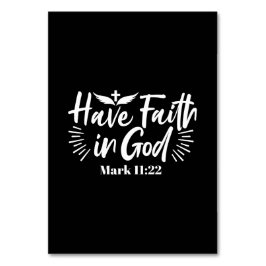 Religiöse Kunst: Glauben an Gottes Schriftendesign Tischnummer