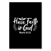 Religiöse Kunst: Glauben an Gottes Schriftendesign Tischnummer (Vorderseite)