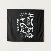 Religiöse Kunst: Glauben an Gottes Schriftendesign Wandteppich (Vorderseite (Horizontal))