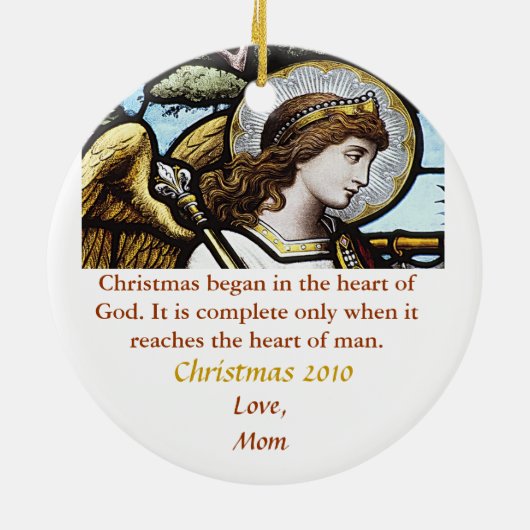 RELIGIÖSE KUNST-VERZIERUNGEN KERAMIKORNAMENT (Hinten)